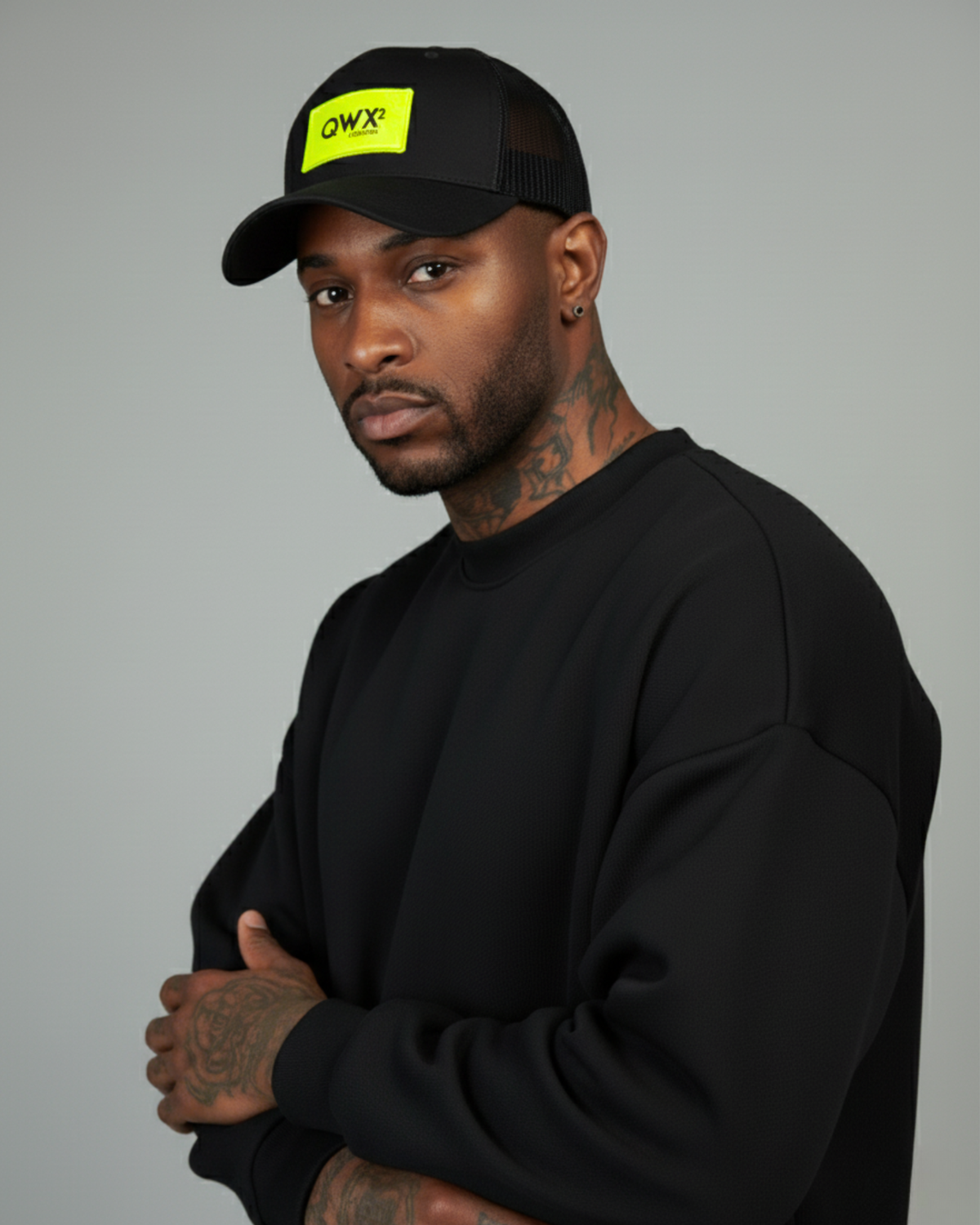 Gorra ELEVATE – Etiqueta amarillo neón