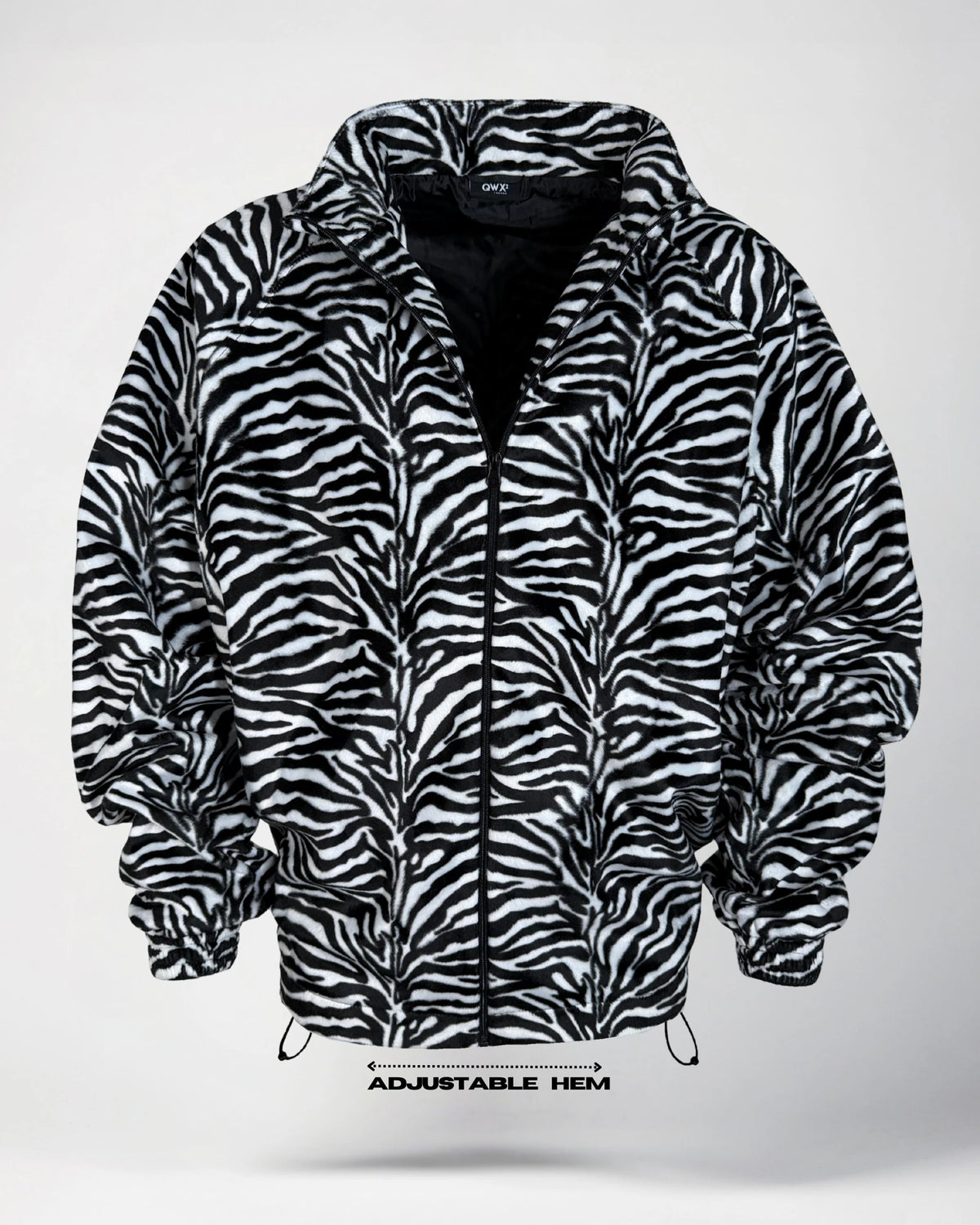 Conjunto de 2 piezas para mujer: Savannah Zebra (Chaqueta + pantalón corto)