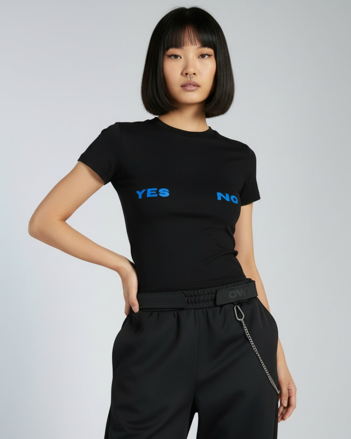 Camiseta Sí/No – Negro