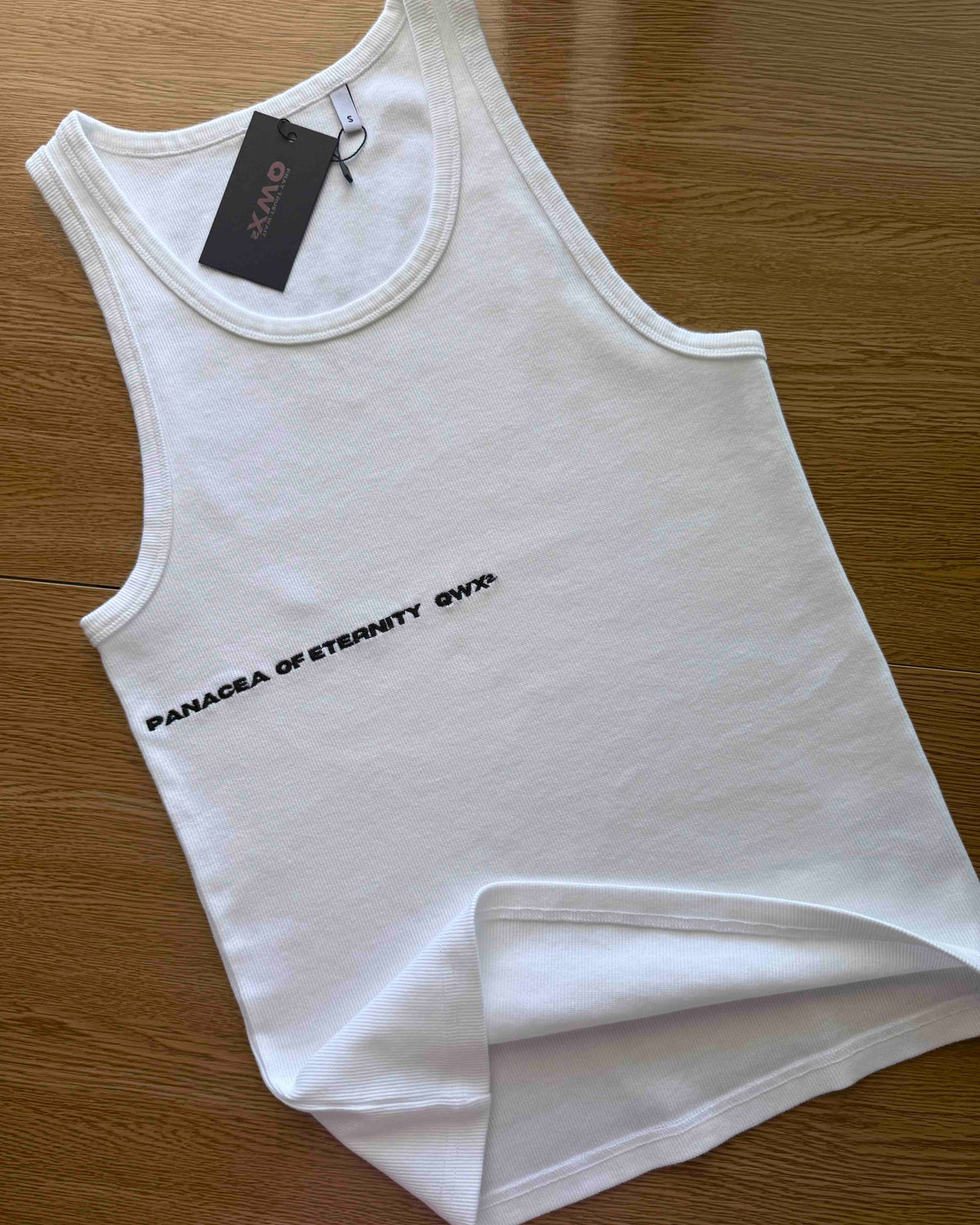 Conjunto de 2 piezas para mujer: camiseta sin mangas de canalé y pantalones deportivos de pernera ancha - Gris