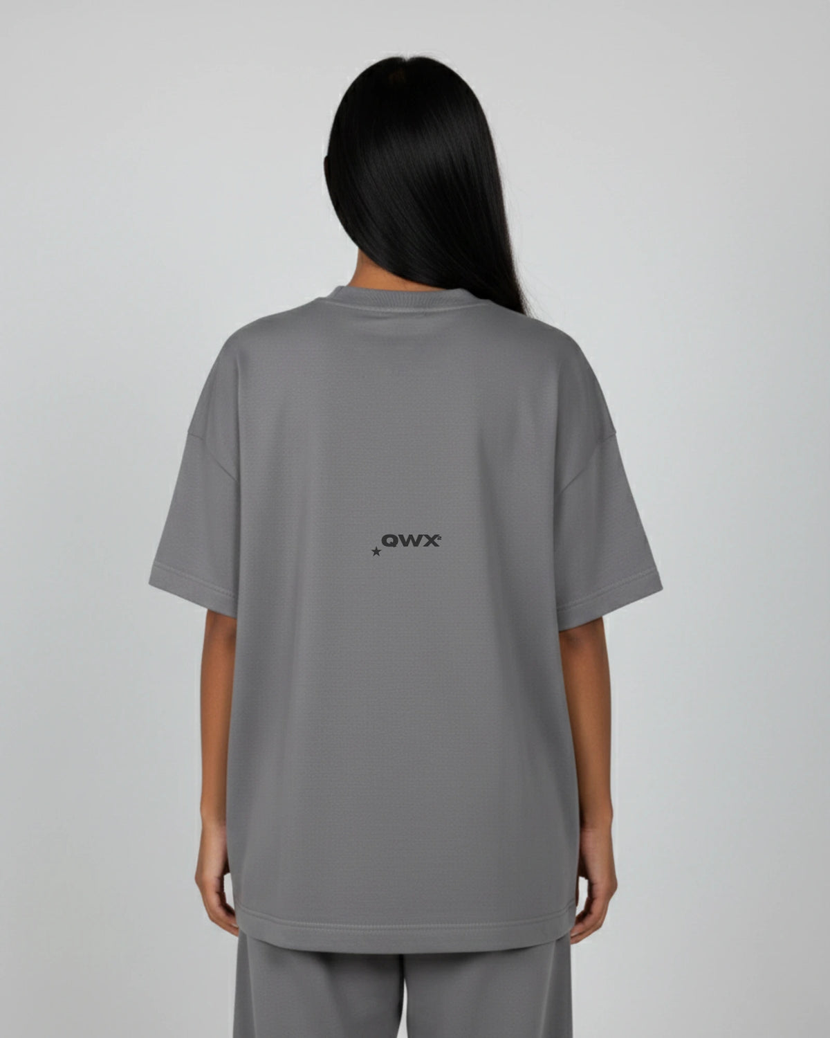 Conjunto de 2 piezas para mujer: camiseta urbana y shorts Eternity – Gris