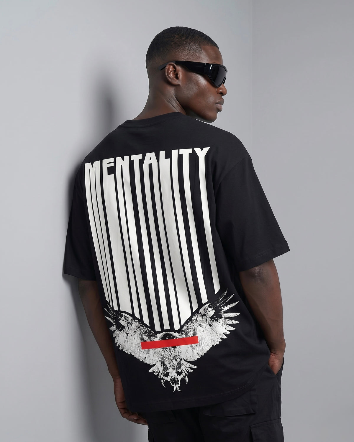 Men's Mentality black oversized T-shirt