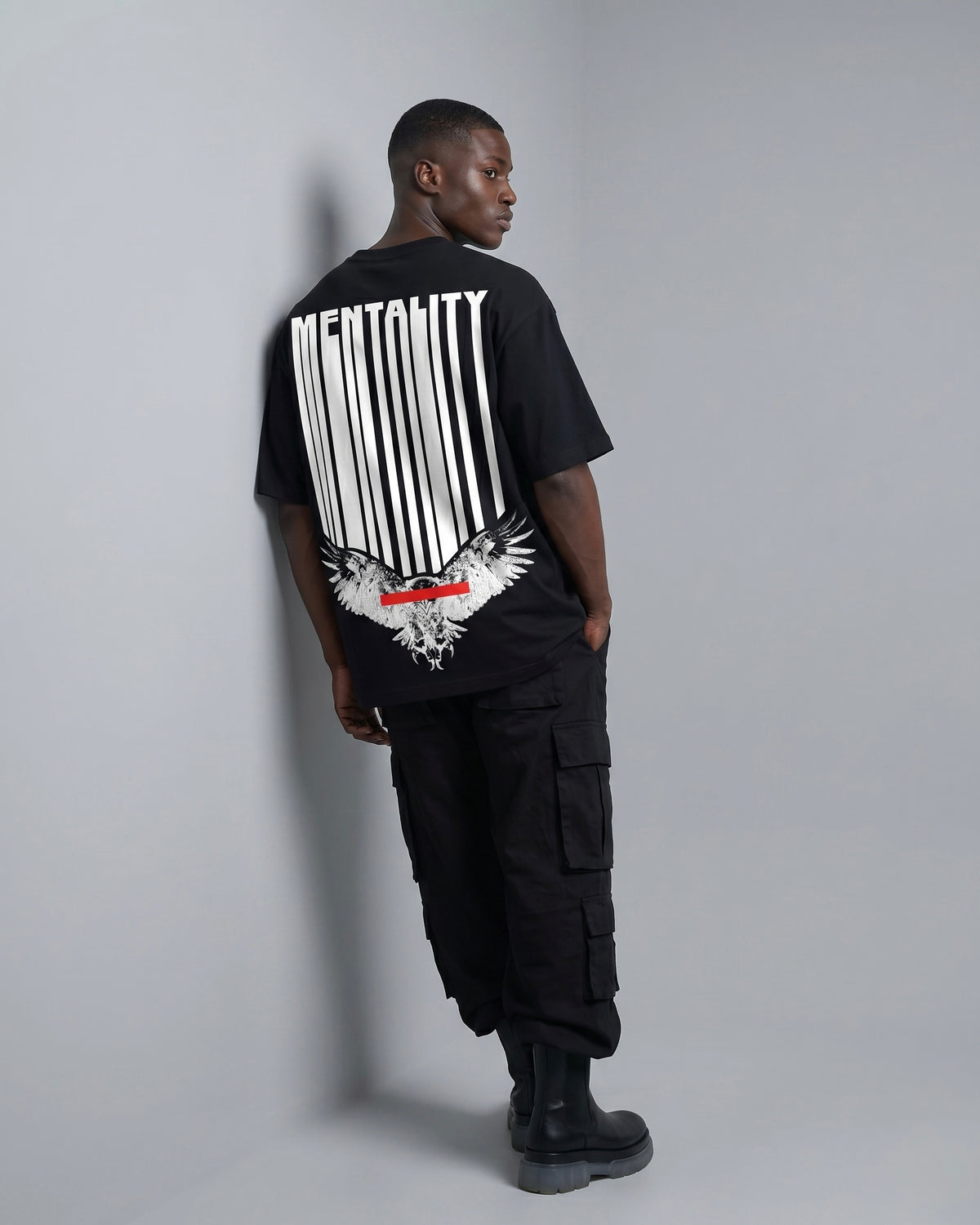 Men's Mentality black oversized T-shirt