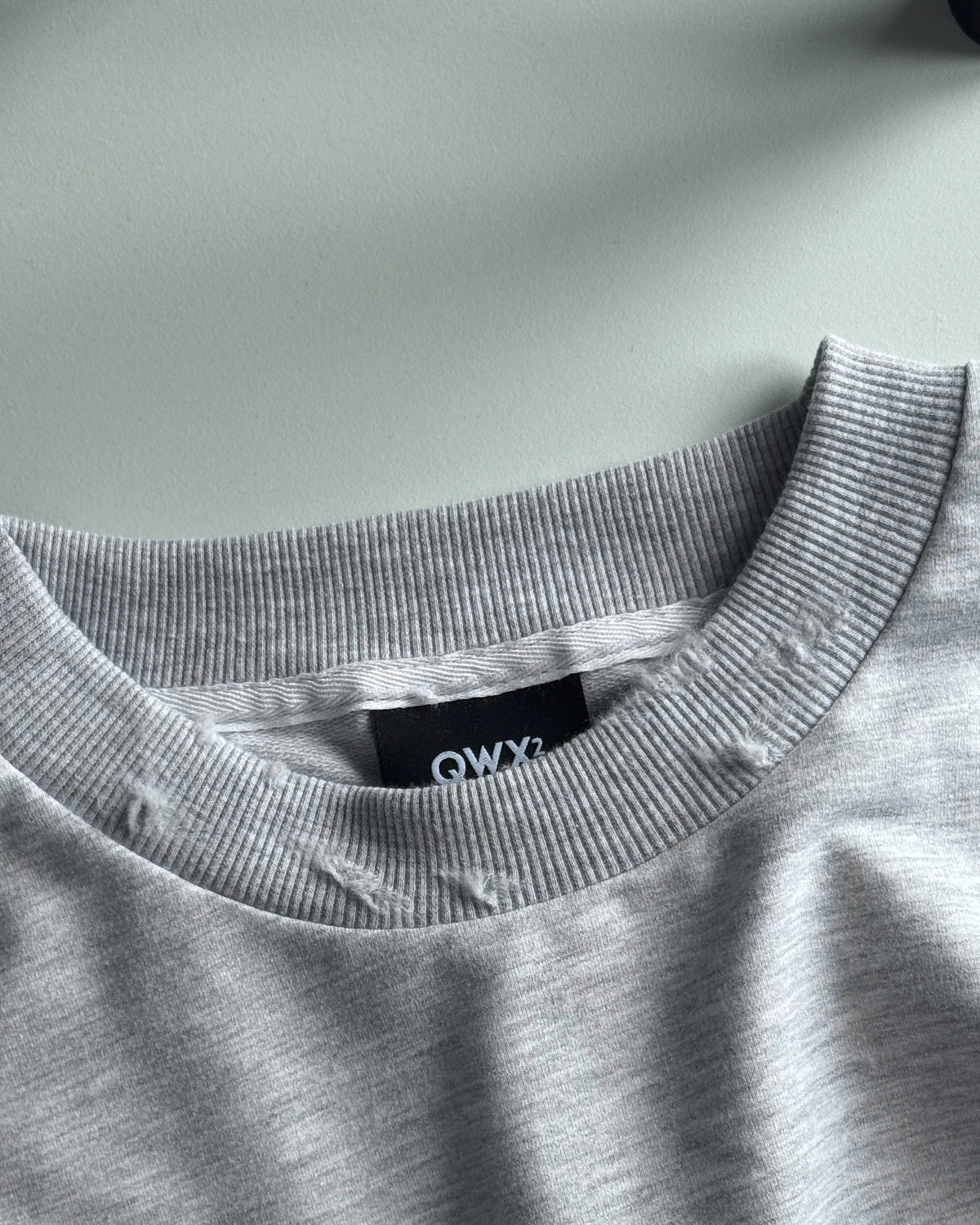 Conjunto de 2 piezas para hombre: camiseta urbana + pantalón de chándal ancho gris melange urbano