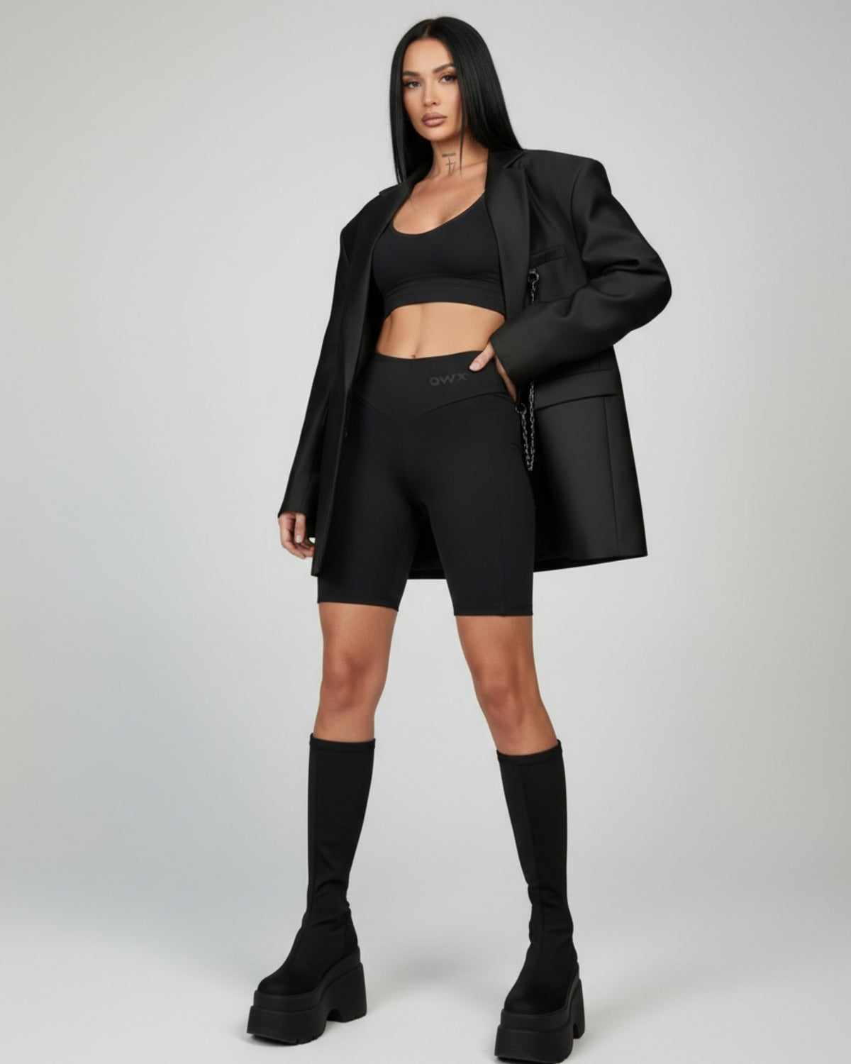 Pantalones cortos de ciclista Core Form – Negro