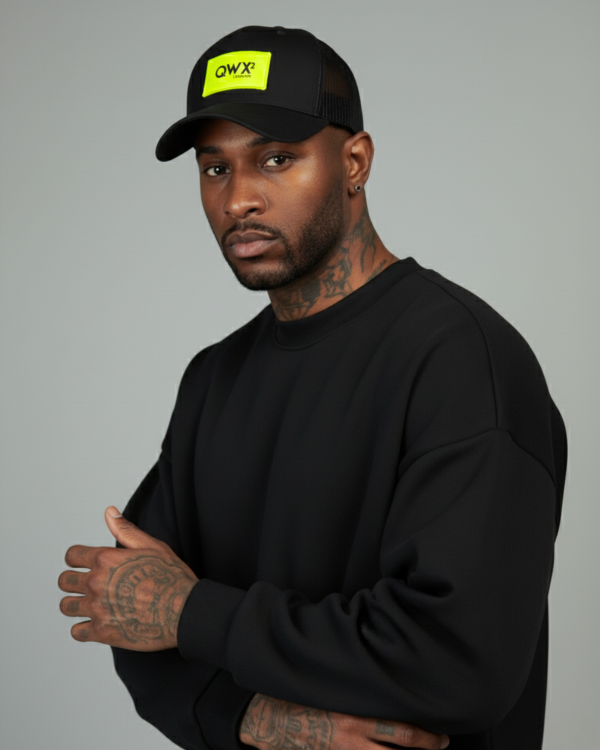 Gorra ELEVATE – Etiqueta amarillo neón