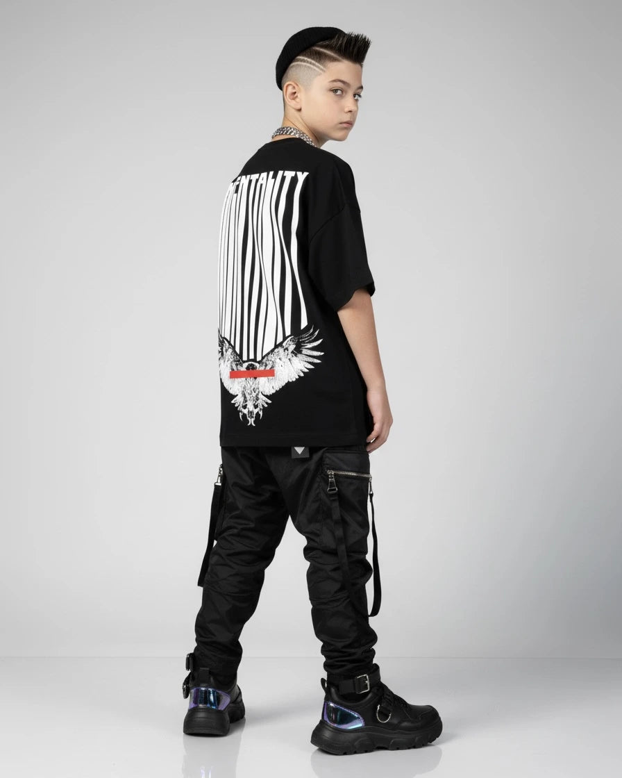 T-Shirt Mentality - Schwarz - Kinder