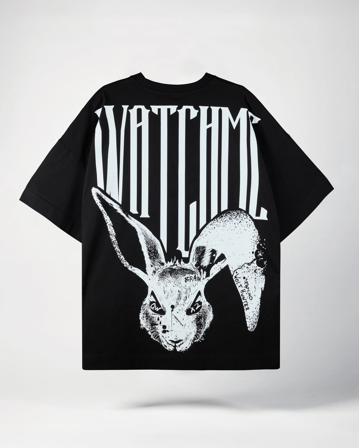 Evil Hunter black oversized T-shirt detail
