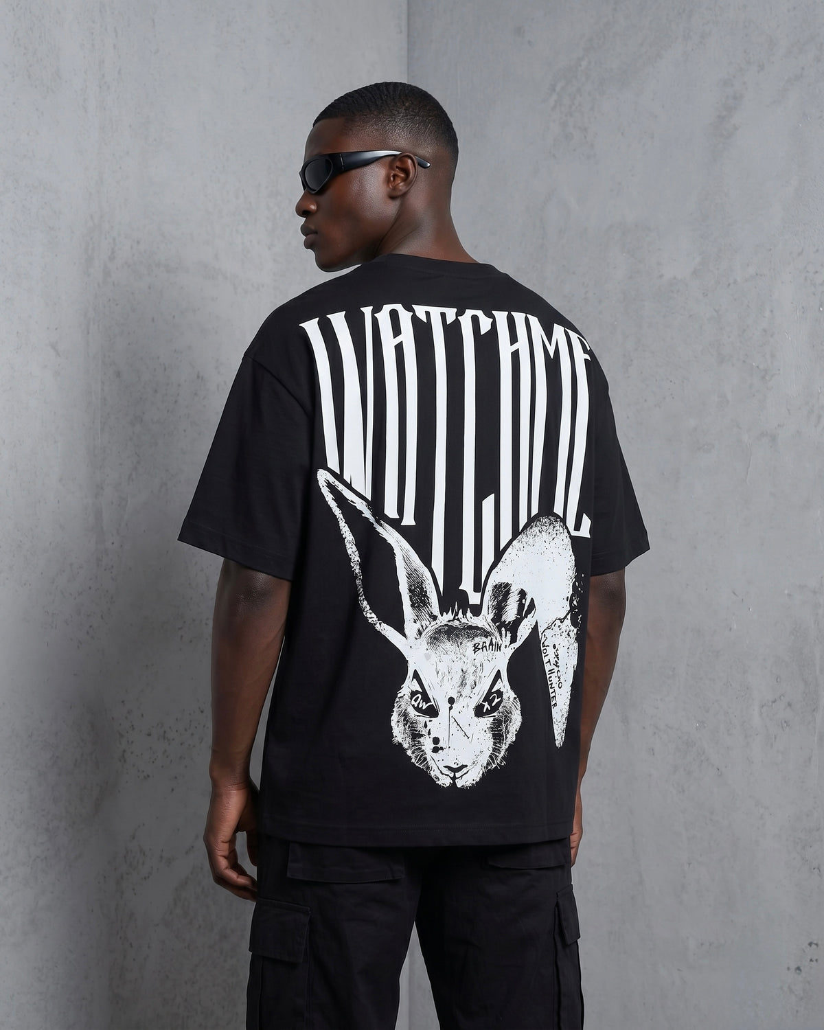 Men's Evil Hunter black oversized T-shirt