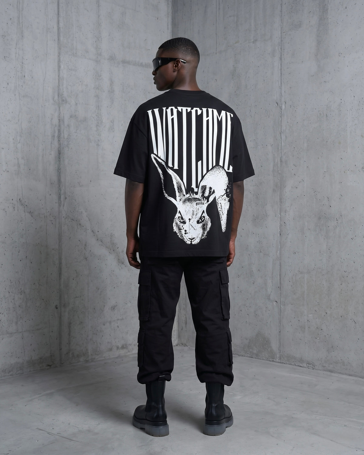 Men's Evil Hunter black oversized T-shirt