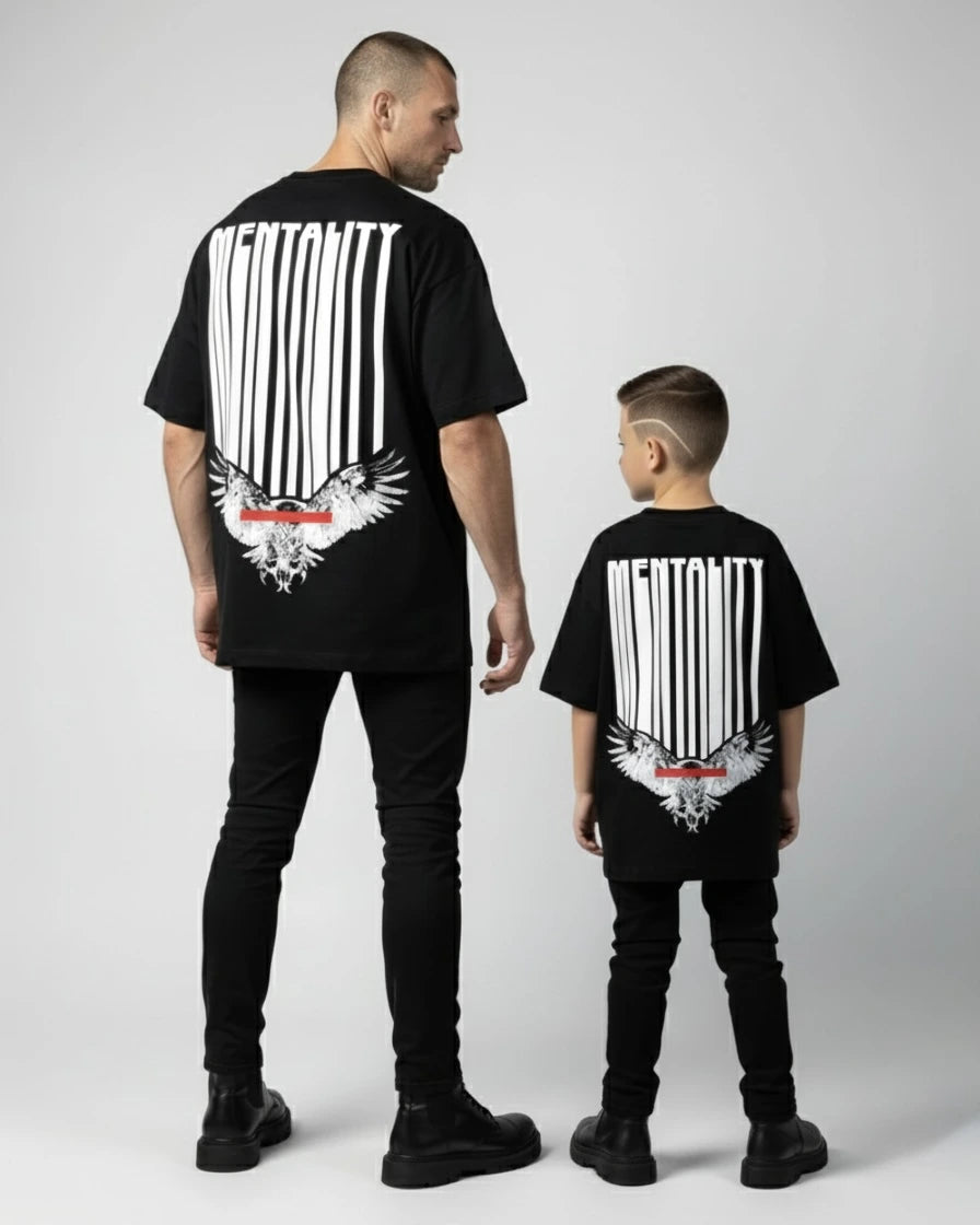 Mentality black T-shirt styling