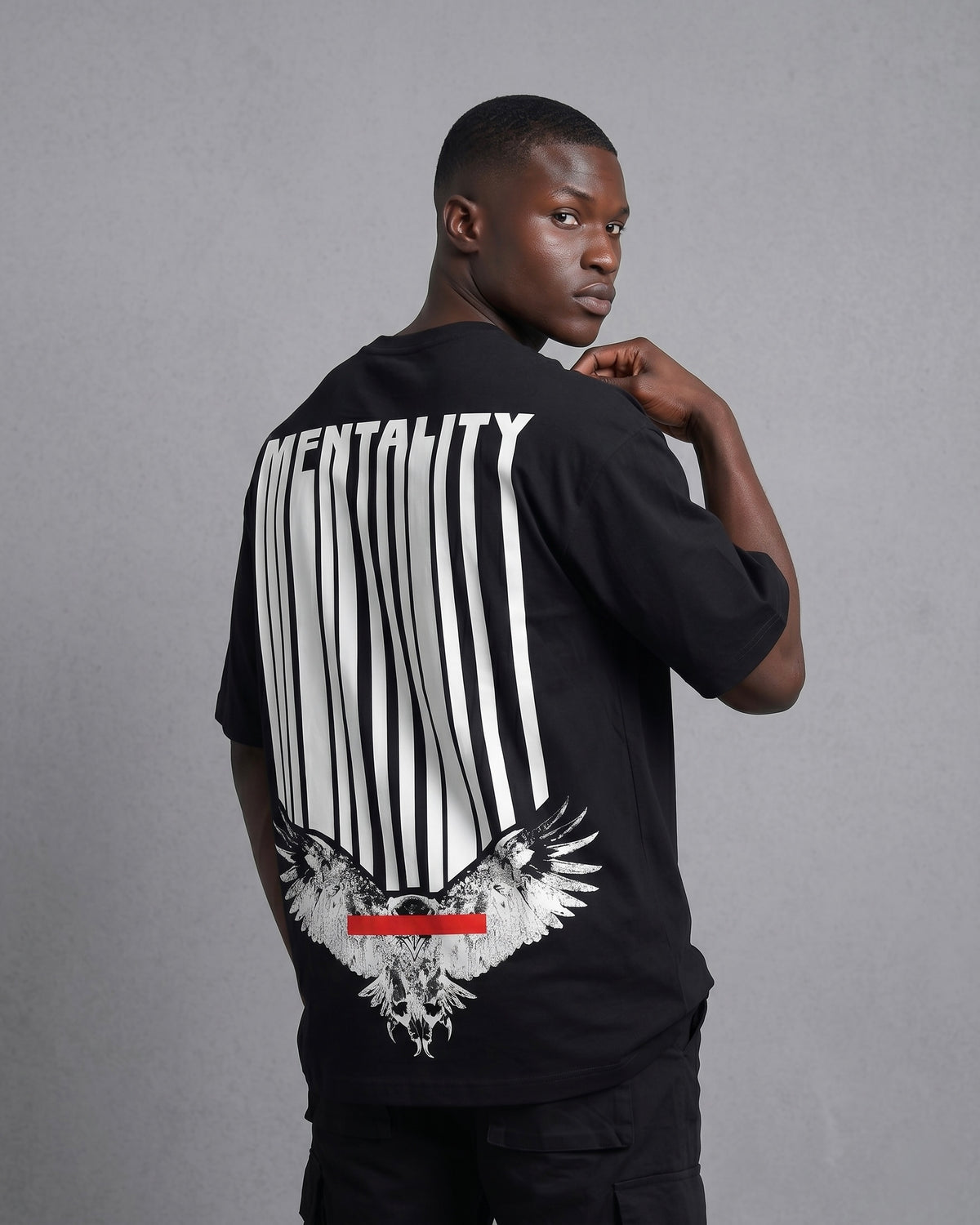 Men's Mentality black oversized T-shirt